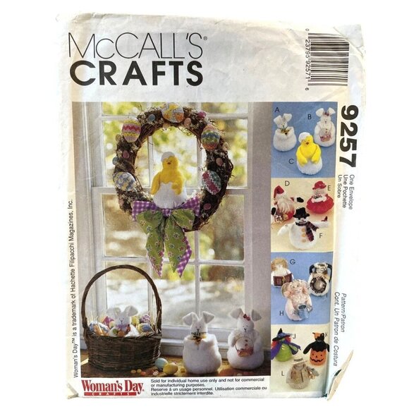McCalls Sewing Pattern 9257 Easter Christmas Halloween Fall Decorations - Picture 1 of 2